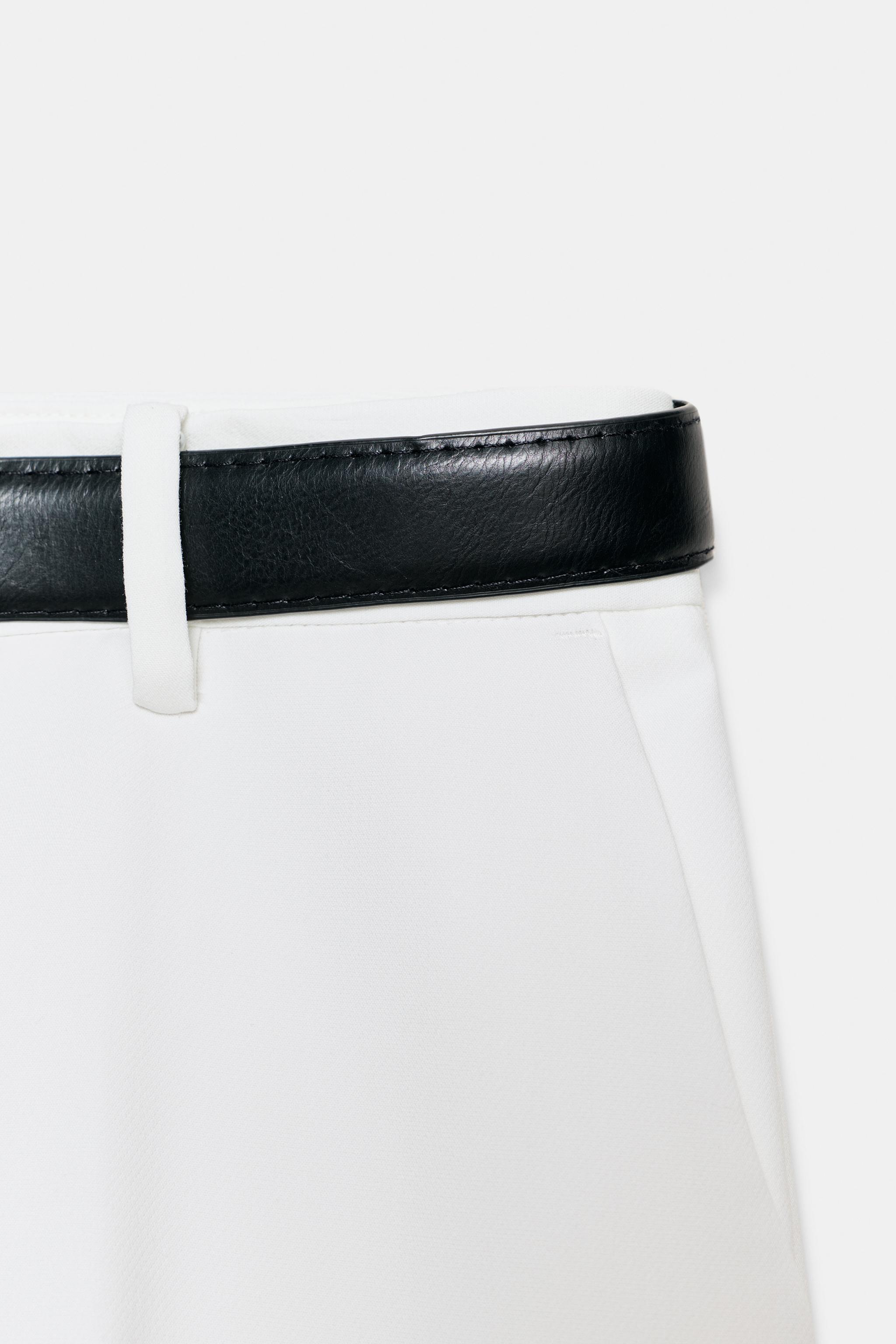 PANTALON DROIT AVEC CEINTURE